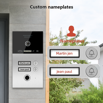 Anjielo Smart Home 2-Wire Video Intercom System HD Color Display -  Smart Door Phone with Night Vision, IP65 Weatherproof, 2-Way Audio for Home Security