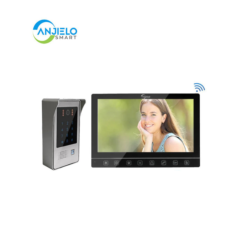 Anjielo Smart Home 10 inch Screen Tuya 1080P Wifi Video Intercom Smart Home Door Bell Night Vision Camera with Monitor for Home Security