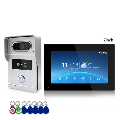 Smart 4-Wire Video Intercom Doorbell 2-Way Audio Night Vision Motion Alert & Digital Photo Frame& Home Intercom