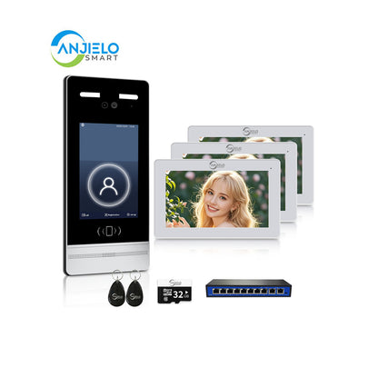 Anjielo Smart Home Advanced facial recognition authentication, supporting card, password, and face authentication, freeing your hands for convenient entry and exit