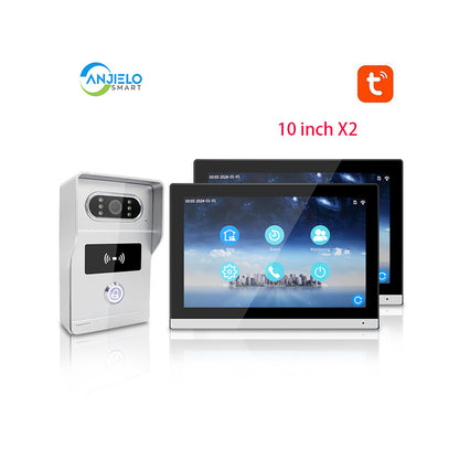 Anjielo Smart Home 1080P Waterproof Video Doorbell Night Vision with Motion Detection IP Video Intercom System fOR Multi-Users