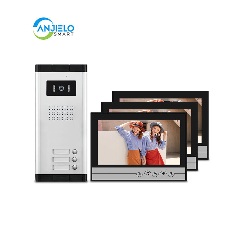 AnjieloSmart Tuya Wifi 9 inch Video Door Phone Intercom System for 2/3/4/5/6/8/10/12 Villa video Intercom Camera For Multi-Apartment