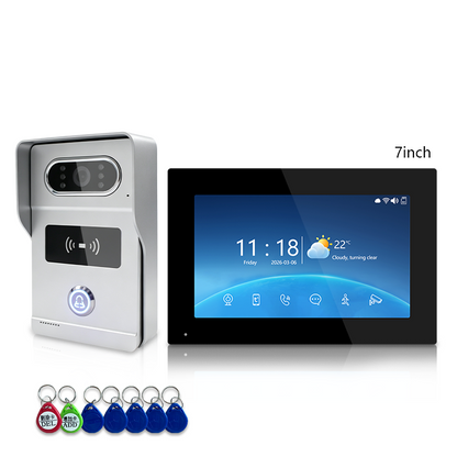 Anjielo Smart 4-Wire Video Intercom Doorbell System 2-Way Audio Night Vision Motion Alert & Digital Photo Frame& Home Intercom