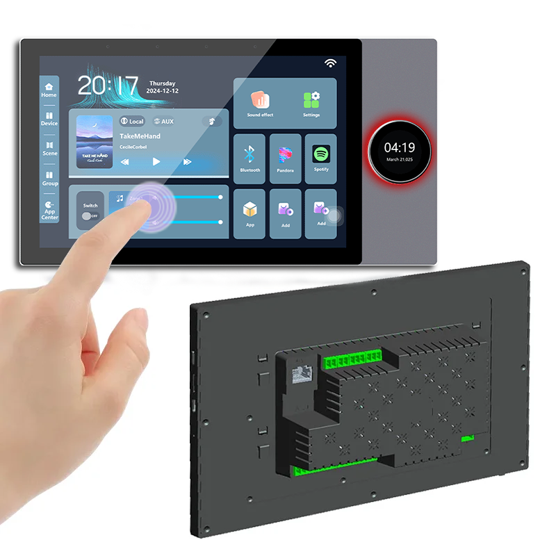 Anjielo Smart Home 10 Inch Wi-Fi & Zigbee Compatible Smart Home Touchscreen Control Panel with Integrated Amplifier and Remote Support ,Support 6 Languages and Google Alexa