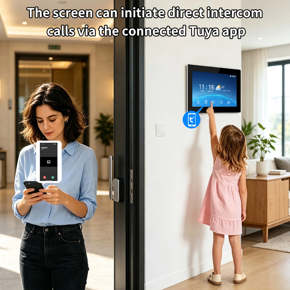Tuya Smart IP Video Intercom System | 7/10 Inch Touch Monitor, 1080P Wired Doorbell Camera, RFID Card, Remote Unlock, Two-Way Audio, Infrared Night Vision for Villa Home Security