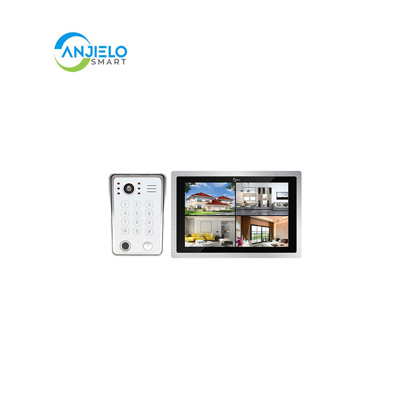 Anjielo Smart Home Tuya Smart Video Intercom with Camera 4CH 15.6inch Touch Screen IDVR 1080P Ddoorbell Intercoms For Apartment