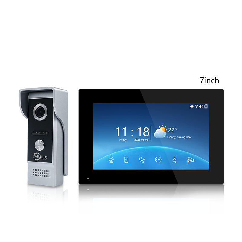 Anjielo Smart 4-Line Smart Video Intercom System with Tuya App Two-Way Audio Motion Detection and Remote Home Monitoring