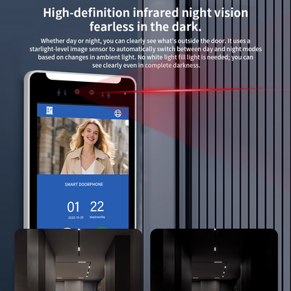 2025New Anjielo Tuya Smart  AI facial recognition building IP video intercom system 5-in-1 Unlock and Connect Multiple Monitors Integrated Solution