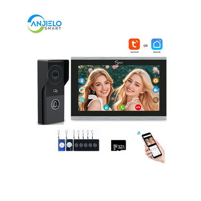 Anjielo Smart Home latest FHD 1080P video intercom Doorphone Touch Screen with Wired Doorbell 1080P 140° intercom