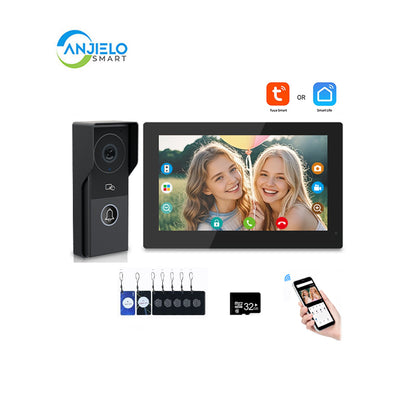 Anjielo Smart Home latest FHD 1080P video intercom Doorphone Touch Screen with Wired Doorbell 1080P 140° intercom