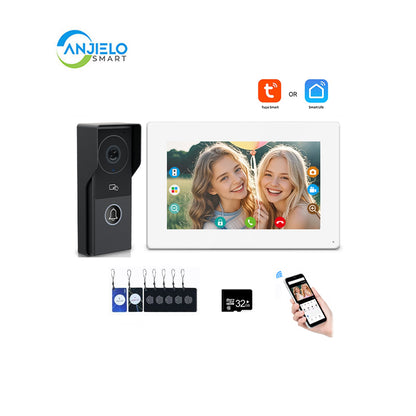 Anjielo Smart Home latest FHD 1080P video intercom Doorphone Touch Screen with Wired Doorbell 1080P 140° intercom