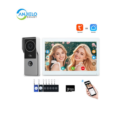 Anjielo Smart Home latest FHD 1080P video intercom Doorphone Touch Screen with Wired Doorbell 1080P 140° intercom