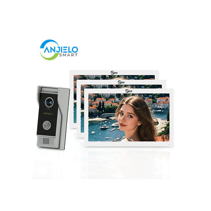 Anjielo Smart Tuya Smart Home 10 Inch WiFi Video Doorbell Intercom with RFID Entry Management System