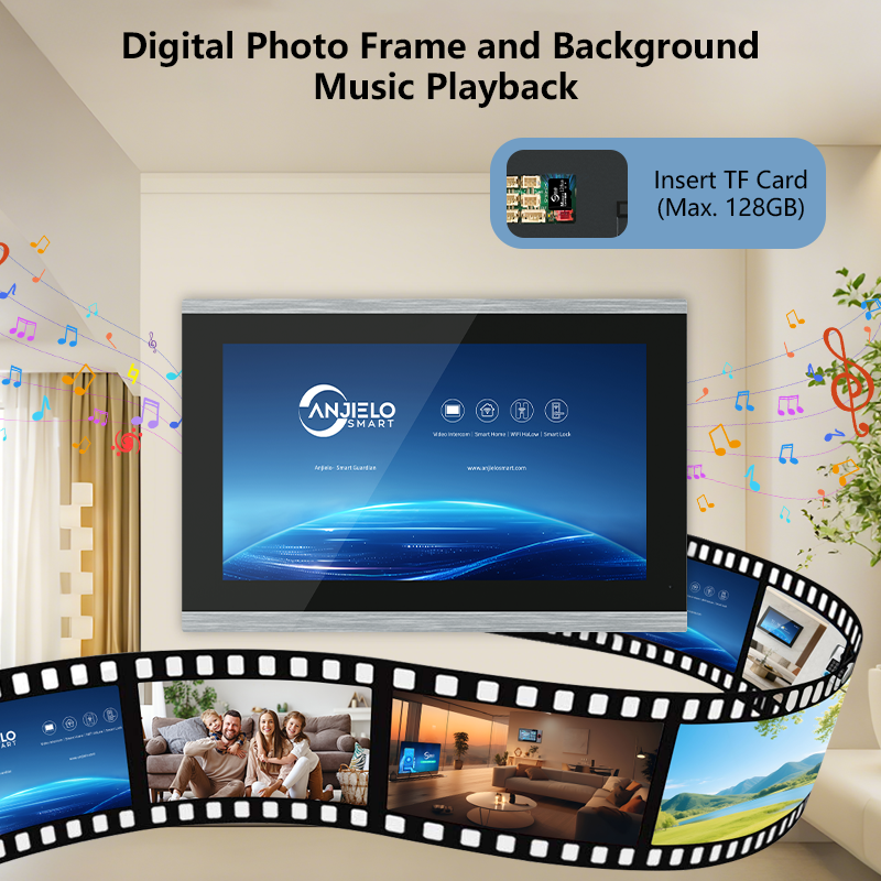 Anjielo 7/10 Inch 4-Line Video Intercom System Five-in-One Unlocking Tuya APP Remote Control