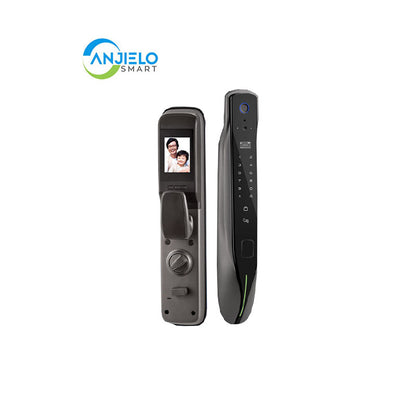 Anjielo Smart Home Tuya Smart Door Lock with Remote Control and Fingerprint Unlocking - Includes Built-in Security Camera & Ring Doorbell Features