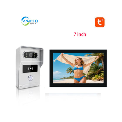 Anjielo Smart Home 1080P Waterproof Video Doorbell Night Vision with Motion Detection IP Video Intercom System fOR Multi-Users