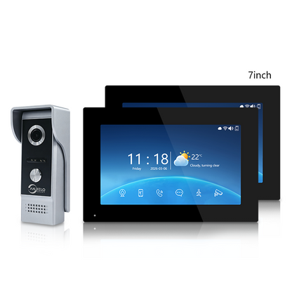 Anjielo Smart 4-Line Smart Video Intercom System with Tuya App Two-Way Audio Motion Detection and Remote Home Monitoring