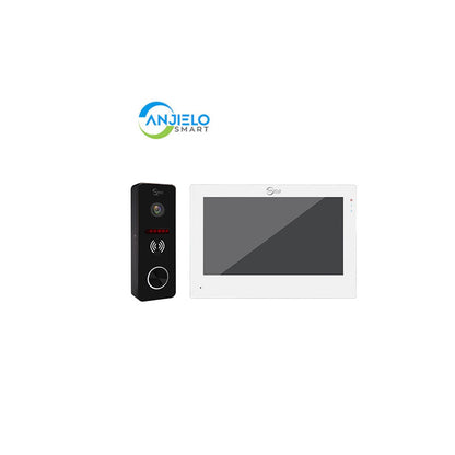 Anjielo Smart Home 7 Inch Wireless Wifi Smart Home Video Door kit Intercom System with 1080p Monitor Rainproof Doorbell Camera