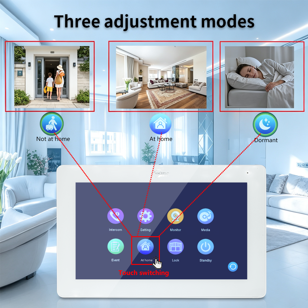 Tuya Smart WiFi Video Intercom System 7 Inch Touch Screen Monitor, 2-Way Audio Doorbell Camera, Infrared Night Vision Motion Detection Home Security Door Phone