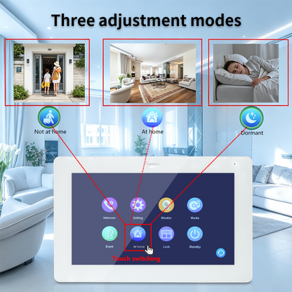 Tuya Smart WiFi Video Intercom System 7 Inch Touch Screen Monitor, 2-Way Audio Doorbell Camera, Infrared Night Vision Motion Detection Home Security Door Phone