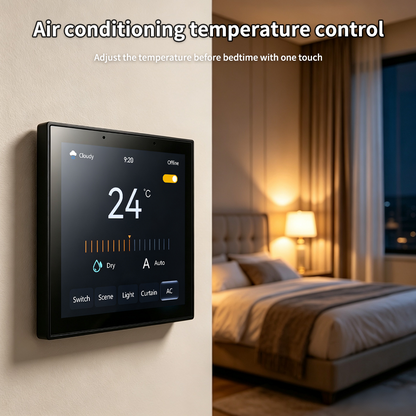4 Inch Tuya Smart Home Touch Control Panel | Graffiti Composite Wall Switch, Light/Curtain/AC/Scene Central Controller, Alexa Google Voice Compatible
