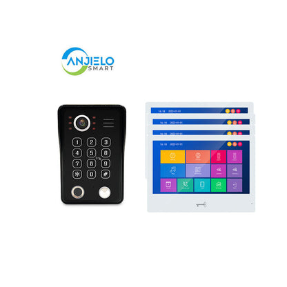 Anjielo WiFi Video Door Phone Apartment Intercom System Wired Touch Screen Monitor with 1080P HD Doorbell Camera,Supporting 5 in 1 Unlcking,Motion Detecting Tuya for Home Villa