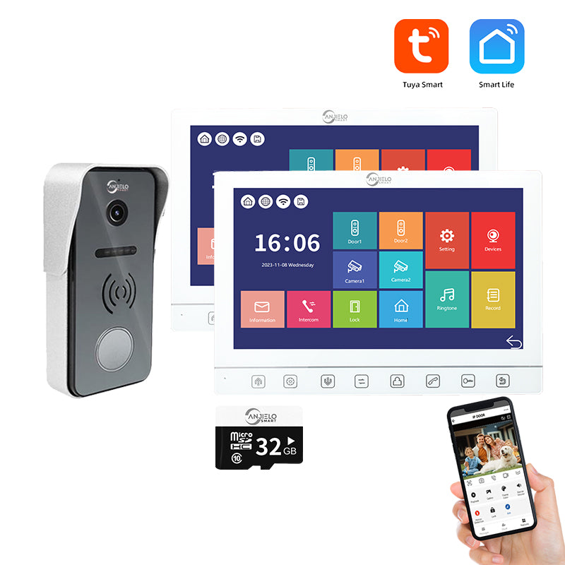 Tuya Smart Video Doorbell Intercom System | 1080P Wired Door Camera, IP65 Waterproof, Night Vision, Motion Detection, Remote Unlock for Home Security
