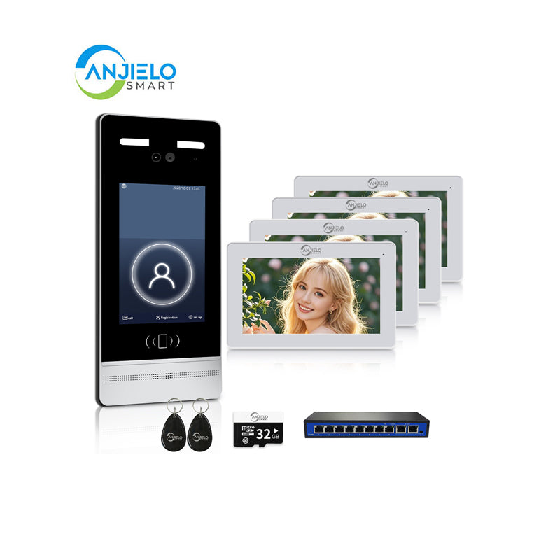 Anjielo Smart Home Advanced facial recognition authentication, supporting card, password, and face authentication, freeing your hands for convenient entry and exit