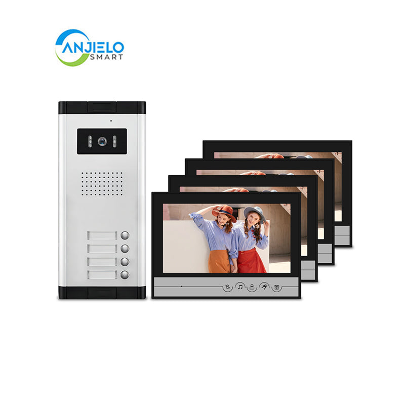 AnjieloSmart Tuya Wifi 9 inch Video Door Phone Intercom System for 2/3/4/5/6/8/10/12 Villa video Intercom Camera For Multi-Apartment