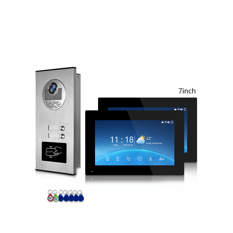 ANJIELO SMART 1-to-12 – Independent Intercom, No Interference | 4-Wire Video Intercom: 1080P Night Vision, 3-Way Unlock, Digital Photo Frame