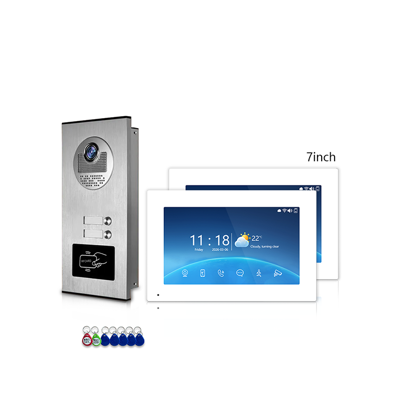 ANJIELO SMART 1-to-12 – Independent Intercom, No Interference | 4-Wire Video Intercom: 1080P Night Vision, 3-Way Unlock, Digital Photo Frame