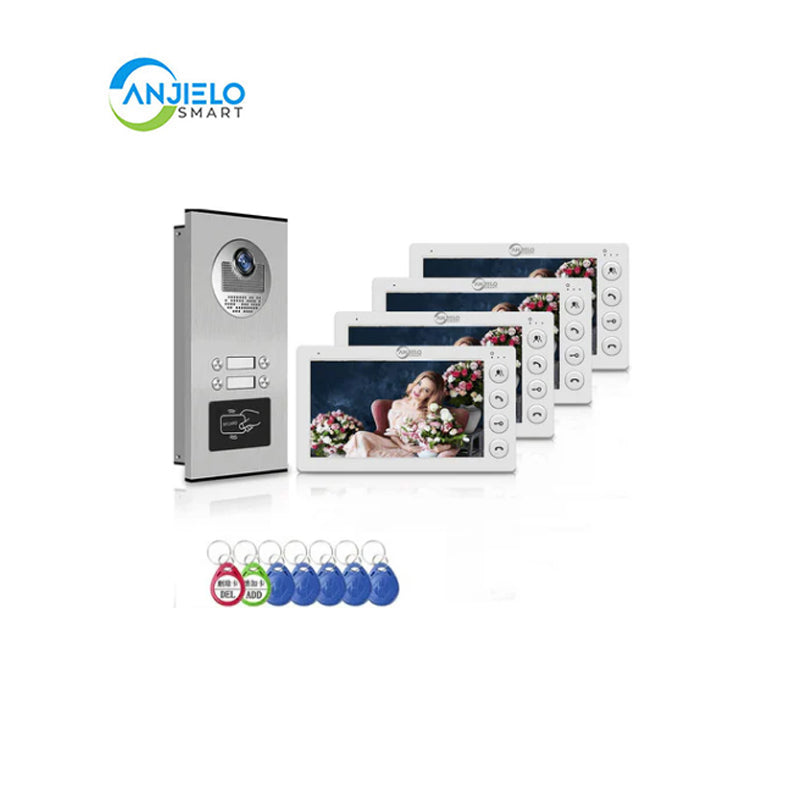 Anjielo Smart Home Seamless Building Communication with Anjielo Smart Building Video Intercom System - Real-time Monitoring & Expands Up to 12 Units