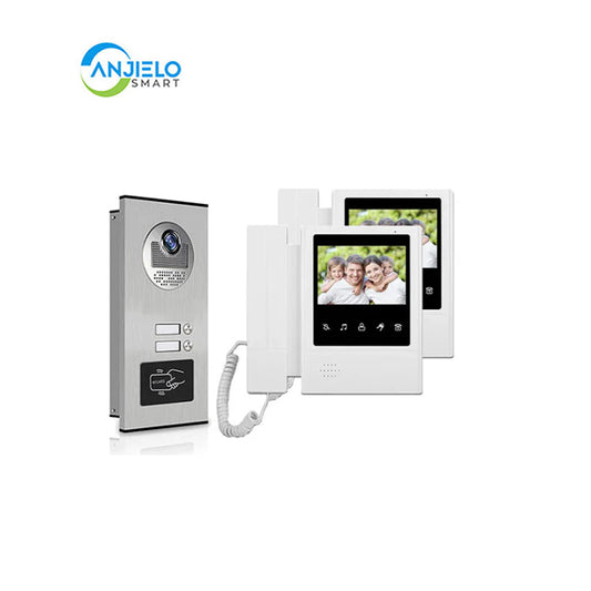 Anjielo Smart Home Indoor and Outdoor Building Video Intercom System with Remote Monitoring Features