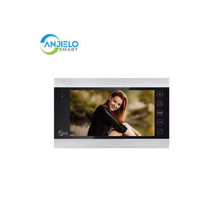 Anjielo Smart WiFi Video Intercom System with 1080P 160°Wide HD Camera 7 lnch Wired Screen Monitor with Night Vision Motion Detect for Vally Apartment