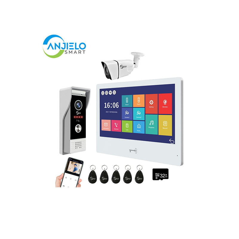 ANJIELO Smart Home Wires Video Intercom System- WiFi with Motion Detection Adjustable Detection Area