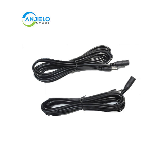 Ajielo DC12V Power Extension Cable 2.1*5.5mm Connector Male To Female For CCTV Security Camera