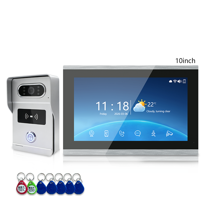 Smart 4-Wire Video Intercom Doorbell 2-Way Audio Night Vision Motion Alert & Digital Photo Frame& Home Intercom