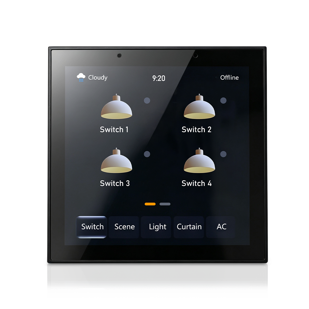 4 Inch Tuya Smart Home Touch Control Panel | Graffiti Composite Wall Switch, Light/Curtain/AC/Scene Central Controller, Alexa Google Voice Compatible