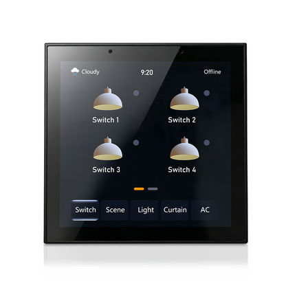 4 Inch Tuya Smart Home Touch Control Panel | Graffiti Composite Wall Switch, Light/Curtain/AC/Scene Central Controller, Alexa Google Voice Compatible