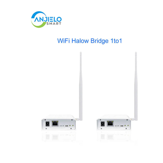 Anjielo Smart Home 1 to 4 WIFI HaLow  Bridge Kit Outdoor Long Distance UP to 1000 meters Transmitter Receiver