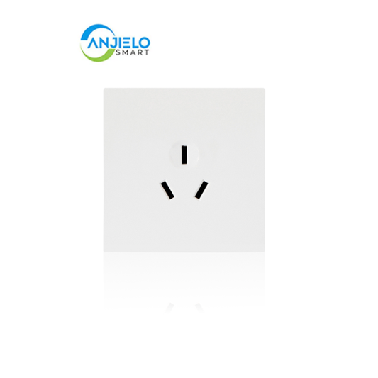 Anjielo Smart Home 3-hole Socket 16A Zero Live Wire PC Flame Retardant Material Wireless Connection ZigBee 3.0 Socket