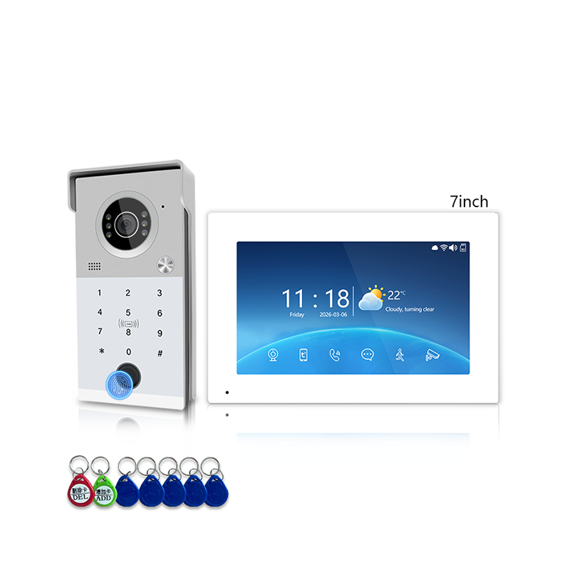 ANJIELO 4-Wire Fully Digital Video Intercom System: Clear Night Vision, Multi-Unit Intercom, Tuya Smart Ecosystem