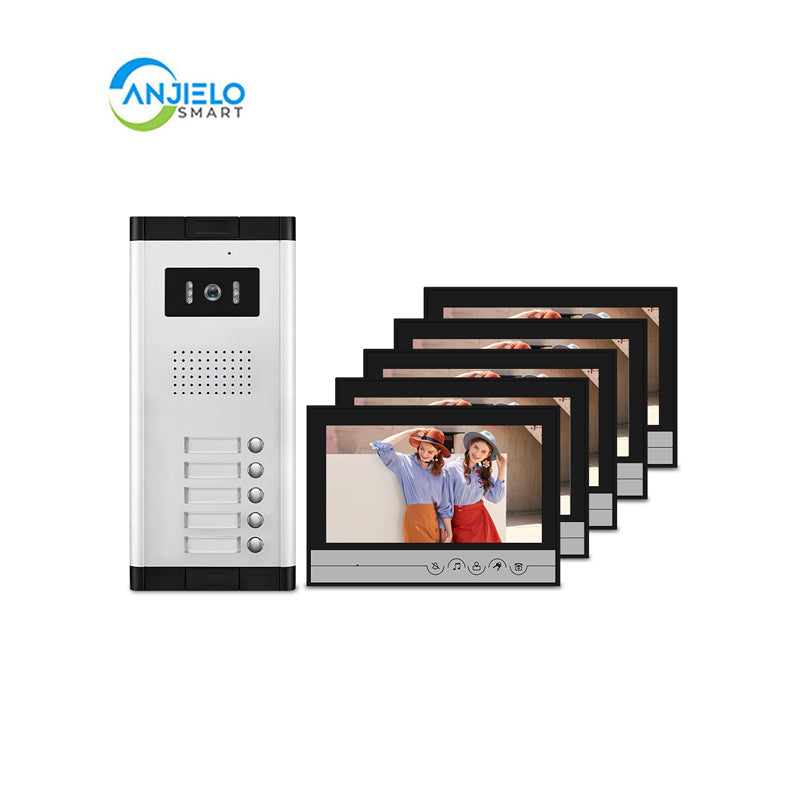 AnjieloSmart Tuya Wifi 9 inch Video Door Phone Intercom System for 2/3/4/5/6/8/10/12 Villa video Intercom Camera For Multi-Apartment
