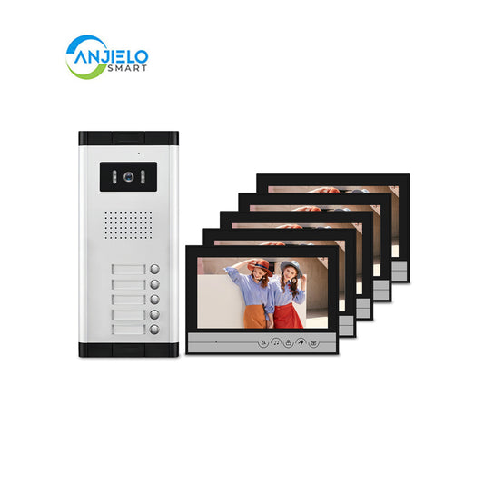 AnjieloSmart Tuya Wifi 9 inch Video Door Phone Intercom System for 2/3/4/5/6/8/10/12 Villa video Intercom Camera For Multi-Apartment