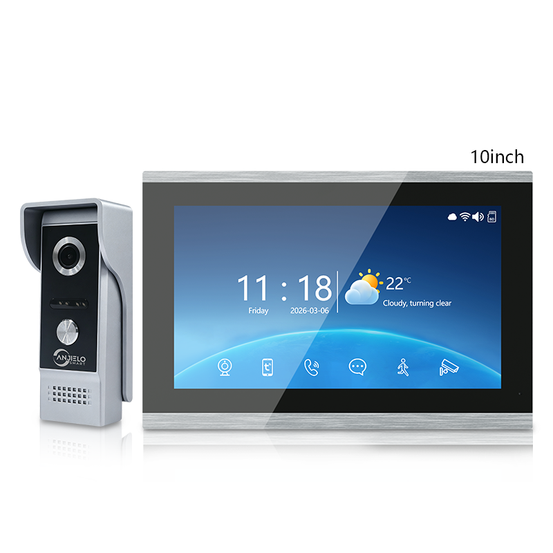 Anjielo Smart 4-Line Smart Video Intercom System with Tuya App Two-Way Audio Motion Detection and Remote Home Monitoring