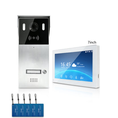 ANJIELO 2-Wire Multi-Tenant Tuya Smart Video Intercom System | Multi-Apartment Video Door Phone, Remote App Unlock, Waterproof Outdoor Station, 7/10 inch Indoor Touch Monitor