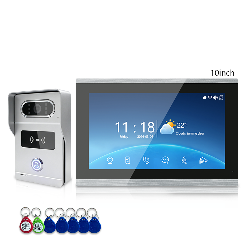 Anjielo Smart 4-Wire Video Intercom Doorbell System 2-Way Audio Night Vision Motion Alert & Digital Photo Frame& Home Intercom