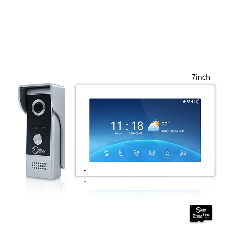 Anjielo Smart 4-Line Smart Video Intercom System with Tuya App Two-Way Audio Motion Detection and Remote Home Monitoring