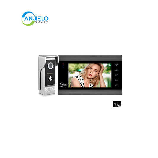 Anjielo Smart 7 Inch Home Video Intercom Video Doorbell for Apartment Monitor Night Vision Doorbell Camera with Motion Detection for Home