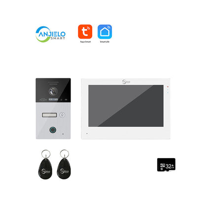 Anjielo Smart Home WIFI smart 7 inch Home video door phone intercom system Unlock 1080P Screen Video Intercom System